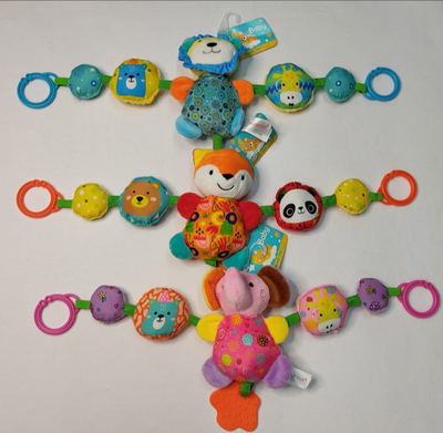 Sonajero Tira Barral para Cochecito | Animalitos | Extra Suave