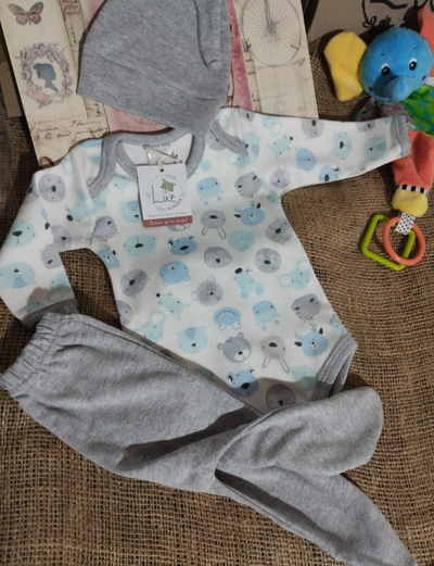 Bebé Set Nacimiento | Benito | Algodón Peinado&nbsp; 3 Piezas