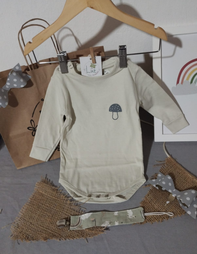 Body Honguito Manga Larga | Algodón Peinado