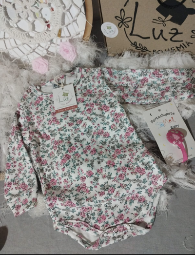 Body Beba Floral Rosas Rococó | Algodón Peinado