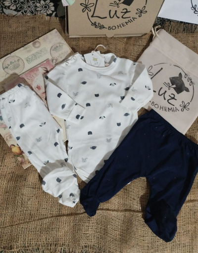 Set Body Mangas Largas + 2 Ranitas | Algodón Peinado Premium