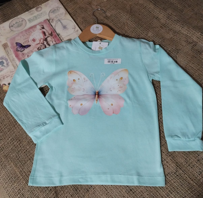 Remera Manga Larga | Mariposa | Algodón Peinado Premium