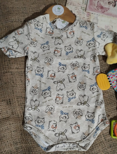 Body Animalitos Manga Corta | Estampa Nórdica