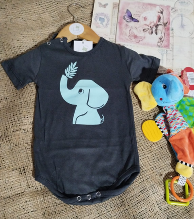 Body Elefantito Manga Corta | Algodón Peinado