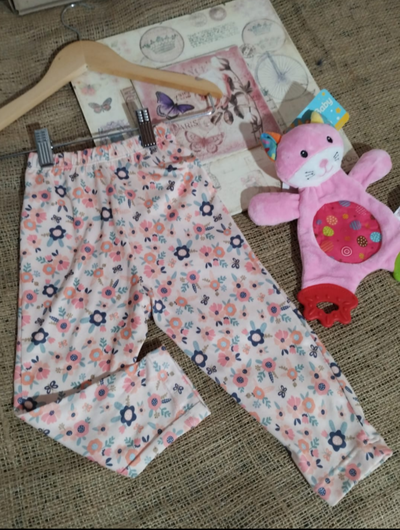 Leggings & Calcitas Beba Floral Melocotón | Lycra Premium