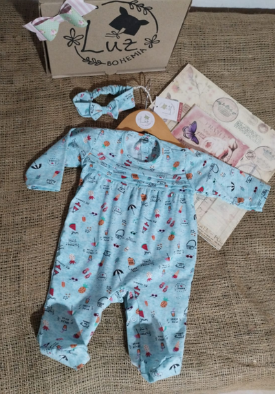 Enterito Beba + Vincha | Brezza | Algodón Peinado