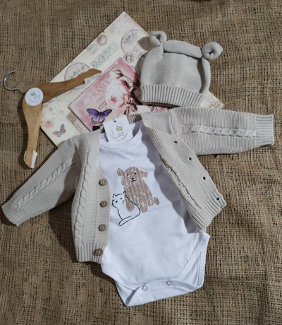 Saquito Tejido Nude | Trenzado | Hilo Hipoalergénico&nbsp;