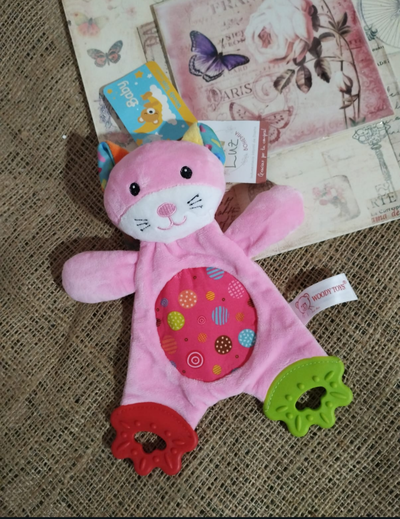 Trapito de Apego | Gatito Rosa | con Chifle & Mordillos