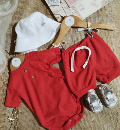 Set Body&nbsp; Mangas Cortas + Short | Teddy | Wafle