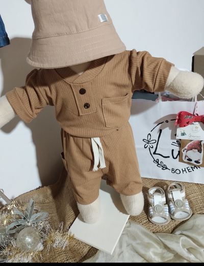 Set Body Mangas cortas + Short | Teddy | Wafle