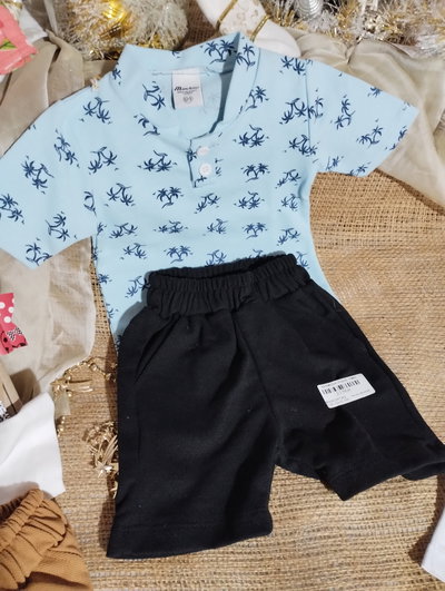 Bermuda de Bebé de Piqué Timo | Color Negro