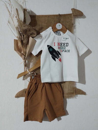 Bermuda de Bebé de Piqué Timo | Color Mostaza