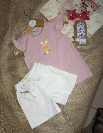 Remera Beba Volados | Coki | Algodón Modal