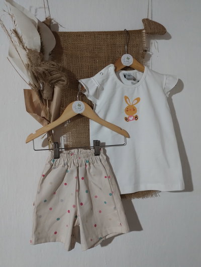 Remera Beba MC Volados | Coki | Algodón Modal