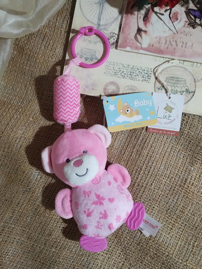 Sonajero Colgante Cunero | Osito | Plush Ultra Liviano Hipoalergénico