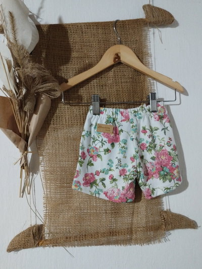 Short de Beba | Martina| Algodón Peinado&nbsp; &nbsp;Estampa floral