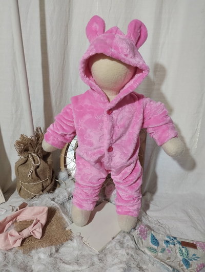 Enterito Bebé Orejitas | Abrigo Polar con capucha