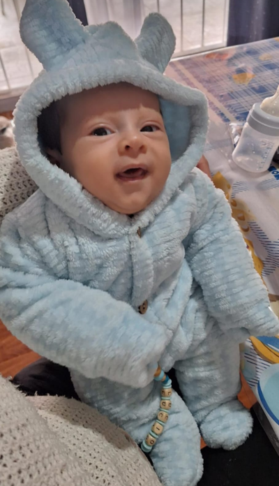 Enterito Bebé | Orejitas | Abrigo Piel de Corderito Drapeado