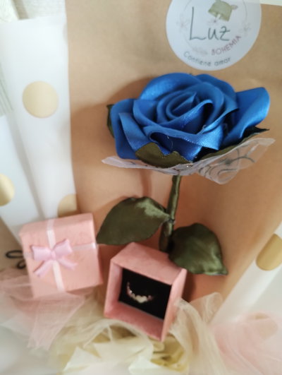 Rosa Eterna con Anillo | Línea Amore Mío