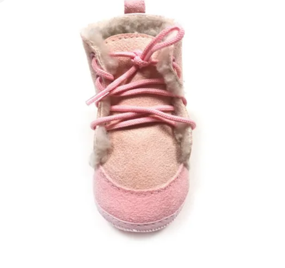 Beba zapatito Botita | Isa | Gamuza con Corderito