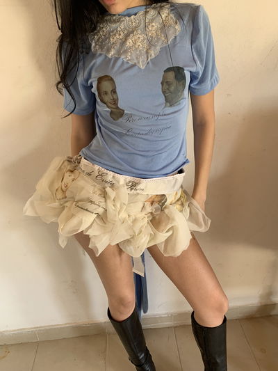 Pollera globo Evita 