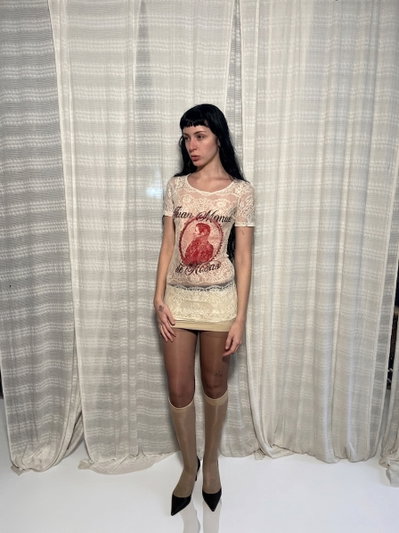 Minivestido rosas 