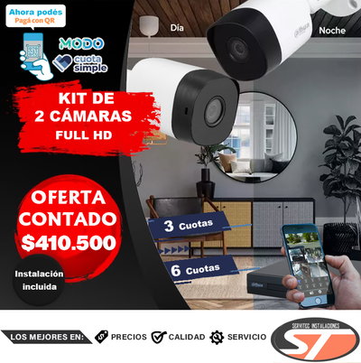 KIT BÁSICO DE 2 CÁMARAS HD