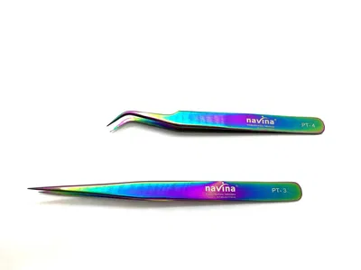 Pinza Navina  tornasolada curva/ recta.