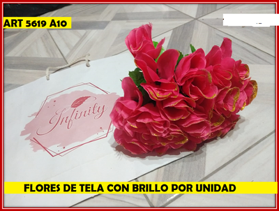 ART 5619 FLORES DE TELA X1