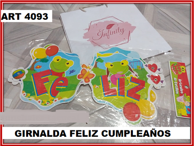 ART 4093 GIRNALDA FELIZ CUMPLE SAPO PEPE