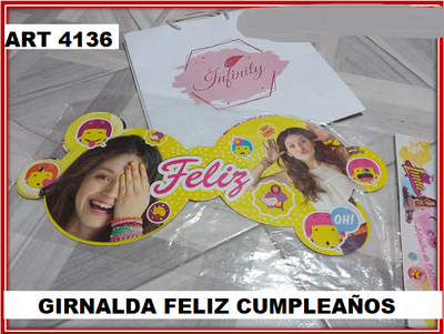 ART 4136 GIRNALDA FELIZ CUMPLEAÑOS SOY LUNA