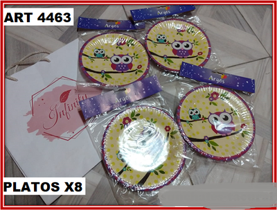 ART 4463 PLATOS X8 LECHUZA