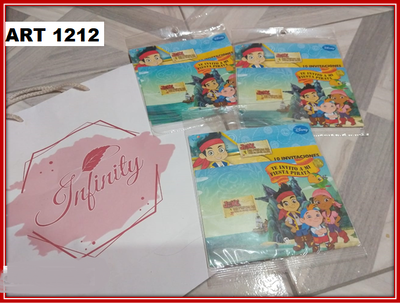 ART 1212 INVITACIONES LIBRITO X10 PIRATA