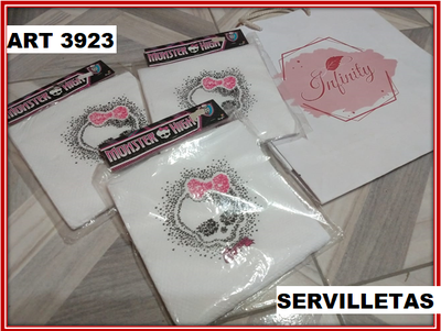 ART 3923 SERVILLETAS X12 MONSTER HIG