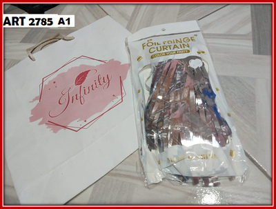 ART 2785 CORTINA LLUVIA METALIZADA PLATEADA