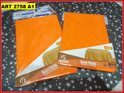 ART 2758 MANTEL PLASTICO NARANJA