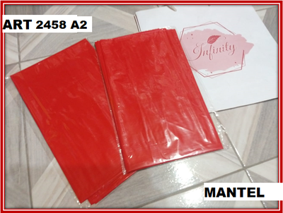 ART 2458 MANTEL PLASTICO ROJO