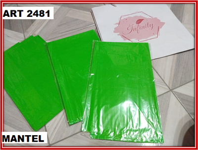ART 2481 MANTEL PLASTICO VERDE MANZANA