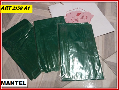ART 2158 MANTEL PLASTICO VERDE OSCURO