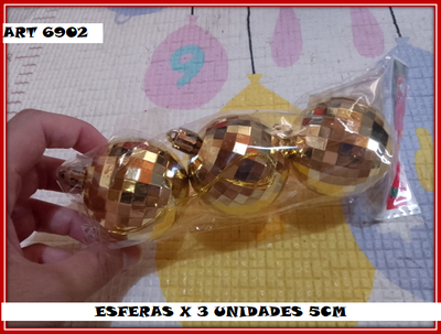 ART 6902 ESFERAS ESPEJO 5CM X3