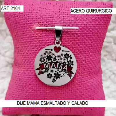 ART 2164 DIJE "MAMA" ESMALTADO