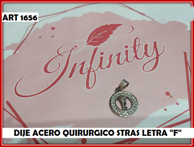 ART 1656 DIJE LETRA "F" STRAS