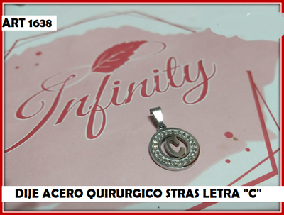 ART 1638 DIJE LETRA "C" STRAS