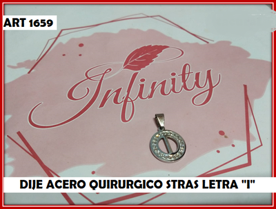 ART 1659 DIJE LETRA "I" STRAS