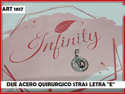 ART 1617 DIJE LETRA "E" STRAS