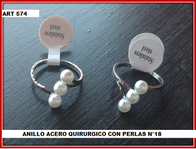 ART 574 ANILLO PERLAS N°18