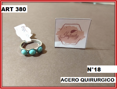 ART 380 ANILLO PIEDRAS N°18