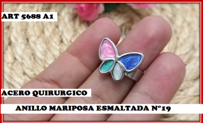 ART 5688 ANILLO MARIPOSA ESMALTADA N°19