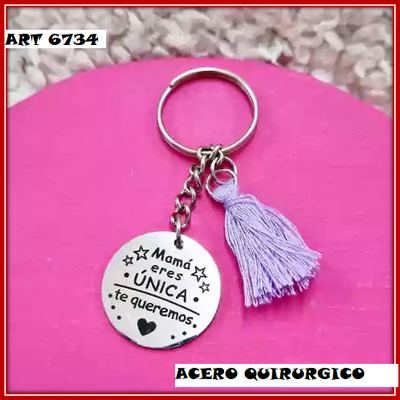 ART 6734 LAVERO ACERO QUIRURGICO "MAMA ERES UNICA" TE QUEREMOS