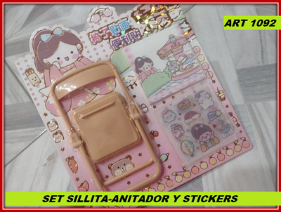 ART 1092 SET NOTAS, STICKER Y SILLA
